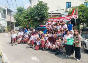 Tagana Masuk Sekolah Program Pelmas BPD Banten GBI