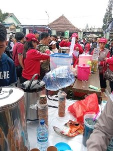 Tagana Sediakan Dapur Air di Jalan Sehat dan Doa Keliling Pasuruan